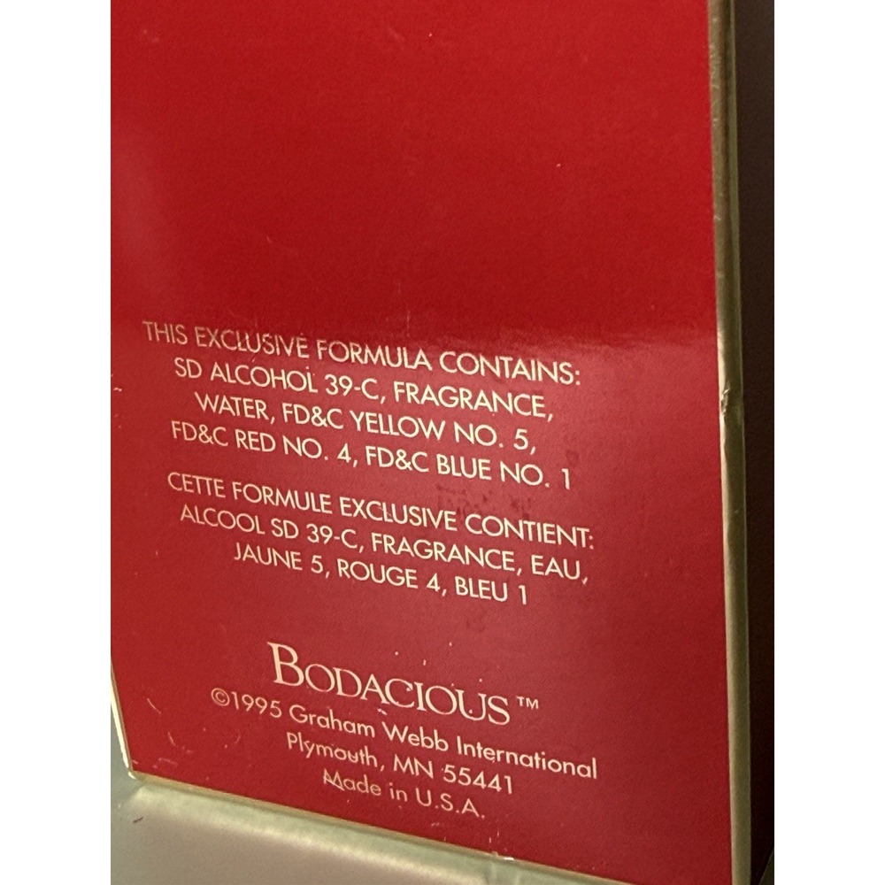 Vintage Bodacious Graham Webb EDP Perfume 1.7 oz 50ml Box Rare 1995 - Picture 9 of 12